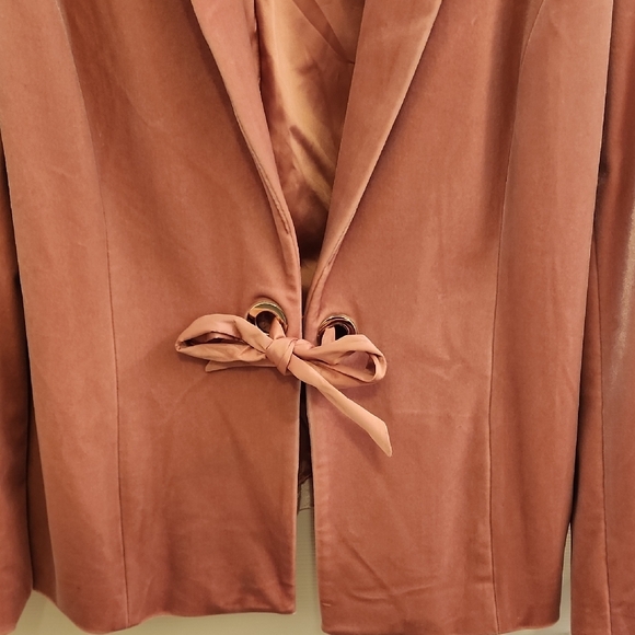 Le Chateau Women's Pink Velvet Blazer - Picture 4 of 5
